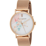 Ted Baker, Reloj Casual De Cuarzo Para Mujer Con Correa De A