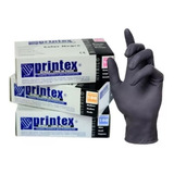 5 Cajas Guantes Nitrilo Negro Reforzado Con Anmat X 100 