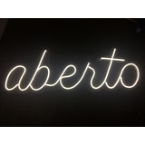 Placa Neon Led Luminoso Personalizado - Aberto- 56x20 Cm