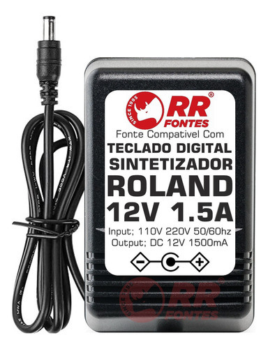 Fonte 12v Para Piano Digital Teclado Roland Rd-88 Rp107 Spd