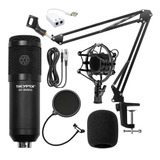 Kit Microfone Condensador Profissional De Estúdio Bm800 Usb