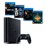 Playstation 4 Slim 1tb Com Nf-e 2 Jogos Brindes - Sony 