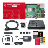 Raspberry Pi 4 4gb Fuente 5v 3a Case Ventilador Sd 32gb Kit
