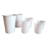 Vaso Plastico Descartable Blanco 180cc X 100u