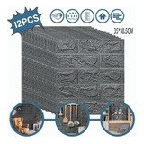 Patrón De Ladrillo Pegatina De Pared 3d Papel Tapiz 12pcs