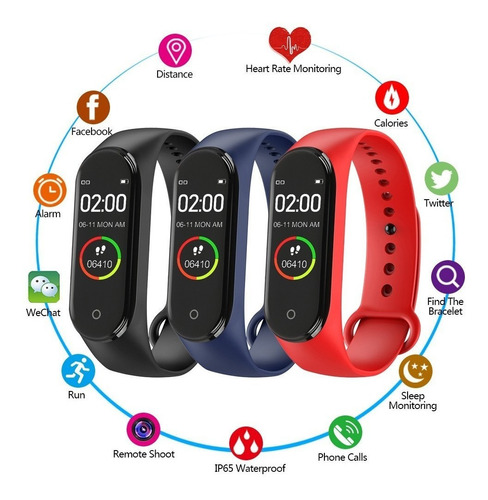 Pulsera Reloj Inteligente Ritmo Cardíaco Smartwatch M4 Pro