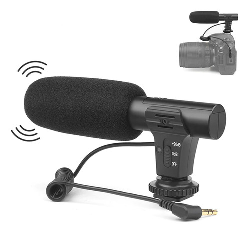 Microfone Dslr Direcional Filmadora Rode Canon Lançamento