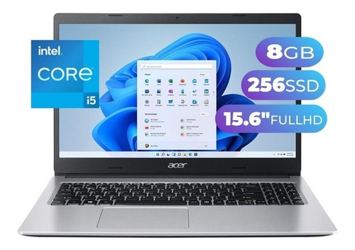 Notebook Acer Aspire 3 Intel Corei5 1135g7 8gb Ssd256gb 15,6