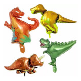 Pack 4 Globos Metalizados Dinosaurios Cumpleaños