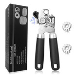 Stainless Steel Manual Can Opener With Magnet Two Blades