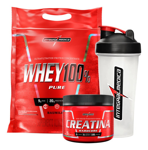 Whey 100% Pure 907g Refil Creatina 150g - Integral Médica