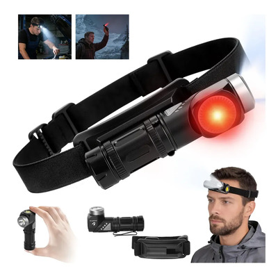 Lámpara Táctica Recargable Linterna Led Recargable 3000 Lúmenes Led Lamparas Potentes Usb 5 Modos Con Magnético Clip... Negro Blanco