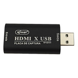 Placa De Captura Hdmi X Usb Kp-ad101 Knup 4k