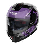 Casco Cerrado Para Moto Nolan N80-8 70 Meteor Metal Morado