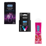 Pack Durex Preservativos Climax Mutuo.+ Anillo Vibrador+ Gel