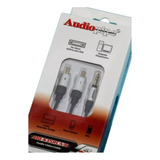 Cable De Audio 3,5 St A 2 Rca  De 1mts  Calidad Audiopipe 