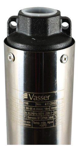Bomba Sumergible De Pozo Vasser - Bs4 150 1.5 Hp