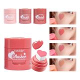 Rubor En Crema Sello Corazon Blush Maquillaje Febble Pack4