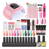 Kit De Gel Para Uñas Uv Led Lamp Poly Gel Polish Set