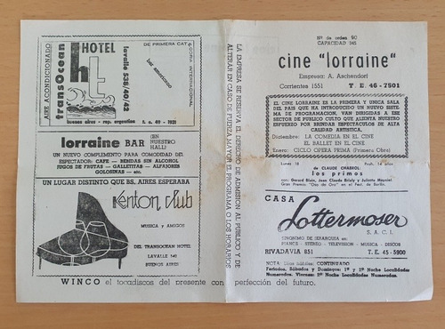 Programa Cine Lorraine Antiguo - La Gran Guerra 1963 Gassman