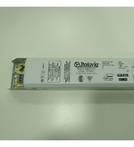 Balastro Electrónico 2x36, 220v, Marca Italavia 