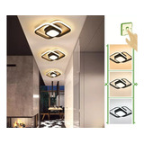 Luminária Teto Moderna Plafon Sobrepor Quadrado Luz 3/1 Cor Preto 110v/220v