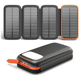 Conxwan Solar Charger 27000mah Power Bank With 4 Solar Panel