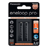 Pilha Recarregável Eneloop Pro Aa2 Panasonic 02 Unidades