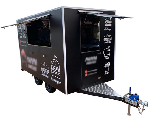 TRAILER FOOD TRUCK (TRAILER LANCHE)  4MX2M C/ FREIO - 10X