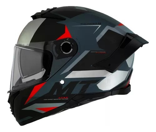 Casco Mt Thunder 4 Exeo B5 Rojo Mate Doble Visor Mg Bikes