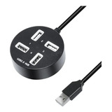 Splitter Hub Usb X4 Circular Alargador Usb 3.0, 1.2 Mts