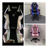 Silla Gamer Luces Rgb + Reposapiés Y Masajeador Lumbar