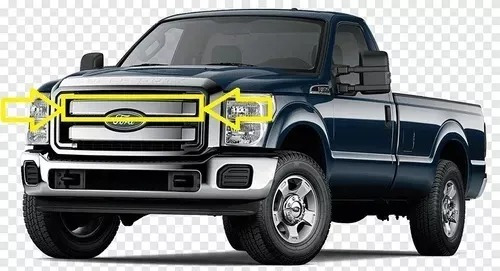 Moldura Central Superior De Parrilla F-250 F- 350 Super Duty Foto 3