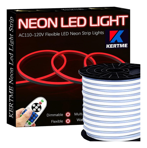 Tira De Luces Led De Neón Tipo Ca De 110-120 V, Flexib...