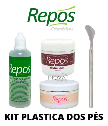 Kit Spa Dos Pés Repos 1+esfoliante+amaciante+uréia+bisturi