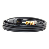 Cable  Canon Xlr A 2 Rca Macho 1,5 Mts Profesional