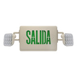 Letrero Led De Salida Universal Estevez Con Luces Emergencia Color Blanco Y Verde