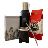 Set Termo 1 Litro + Mate + Bombilla Acero Inoxidable