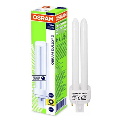 Lâmpada Osram Dulux D 2 Pinos 18w Branco G24d 2