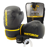 Kit Muay Thai C/ Luva Pretorian Fx2 + Bandagem + Bucal