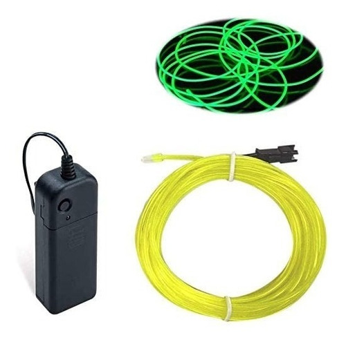 Tira De Led Neon Luminiscente A Pila Flexible 3 Mts Hobb