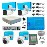 Kit Camaras Con Audio Dvr 8ch + 4 Cám 1080p + Disco 500gb