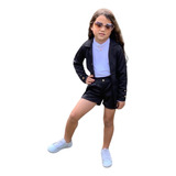 Conjunto Blazer E Short Infantil Roupa De Blogueirinha