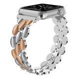 Malla Para Apple Watch 42/44mm Moolia Rose Silver