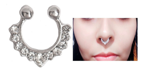 Piercing Septo Falso Fake Cristal Strass