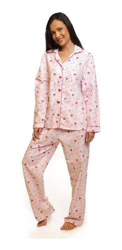 Pijama Dama Franela 100% Algodon Super Comoda Y Calientita