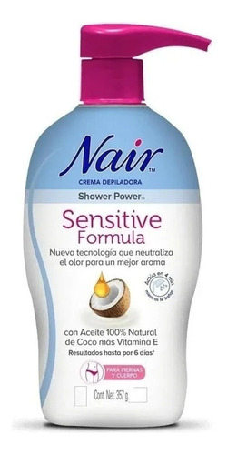 Nair Crema Depiladora Shower 357 Gr - Coconut Tipo De Piel Sensible