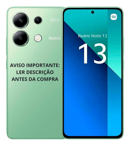 Redmi Note 13 256/8gb De Ram - Novo Lacrado 100% Original