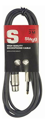 Stagg Smc3xp Cable De Estudio (3 M), Color Negro