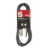 Stagg Smc3xp Cable De Estudio (3 M), Color Negro
